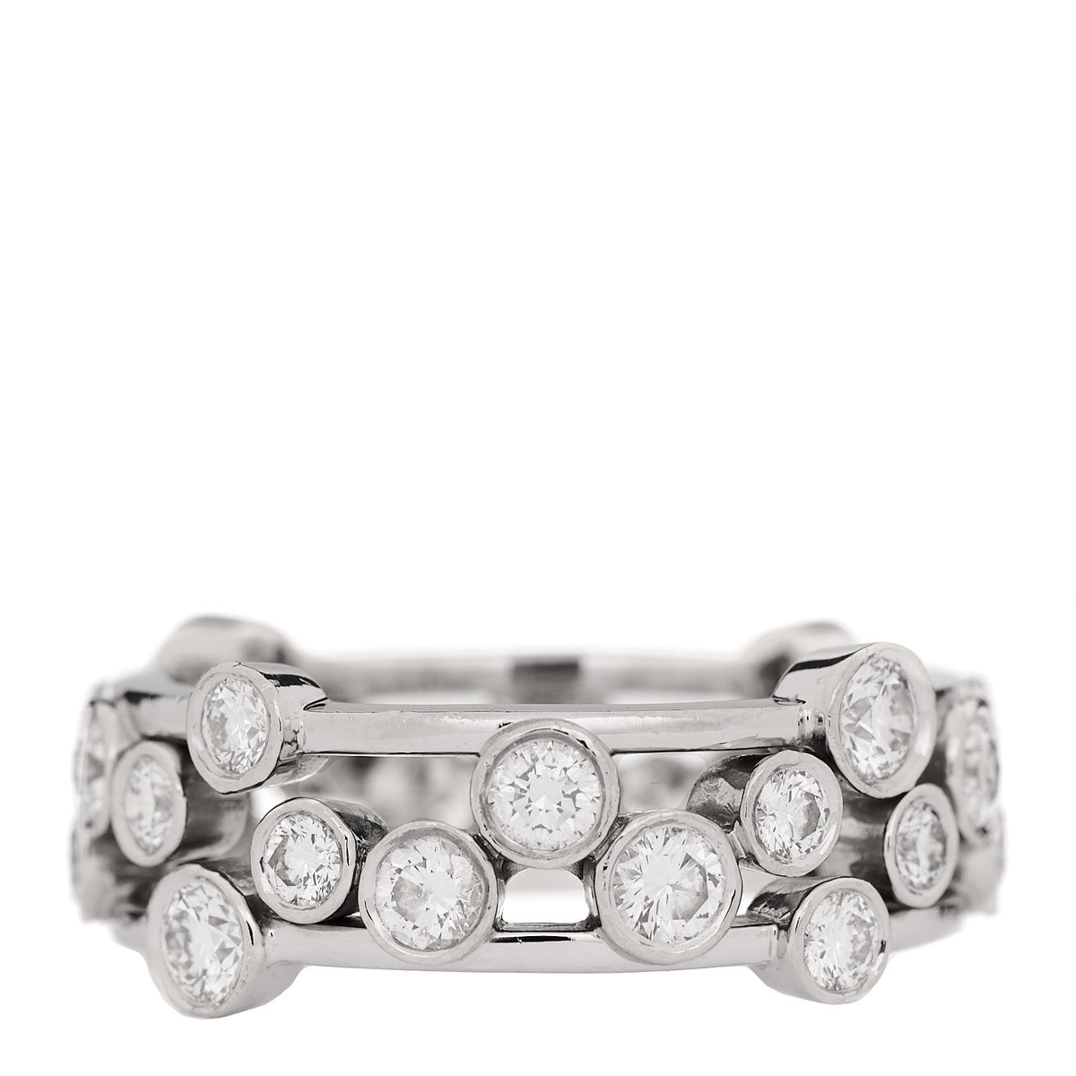Platinum Diamond Bubble Band Ring 57 8