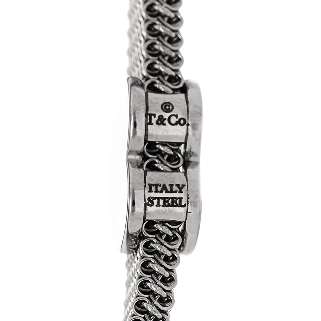 Stainless Steel Somerset Mesh Reversible Heart Bracelet