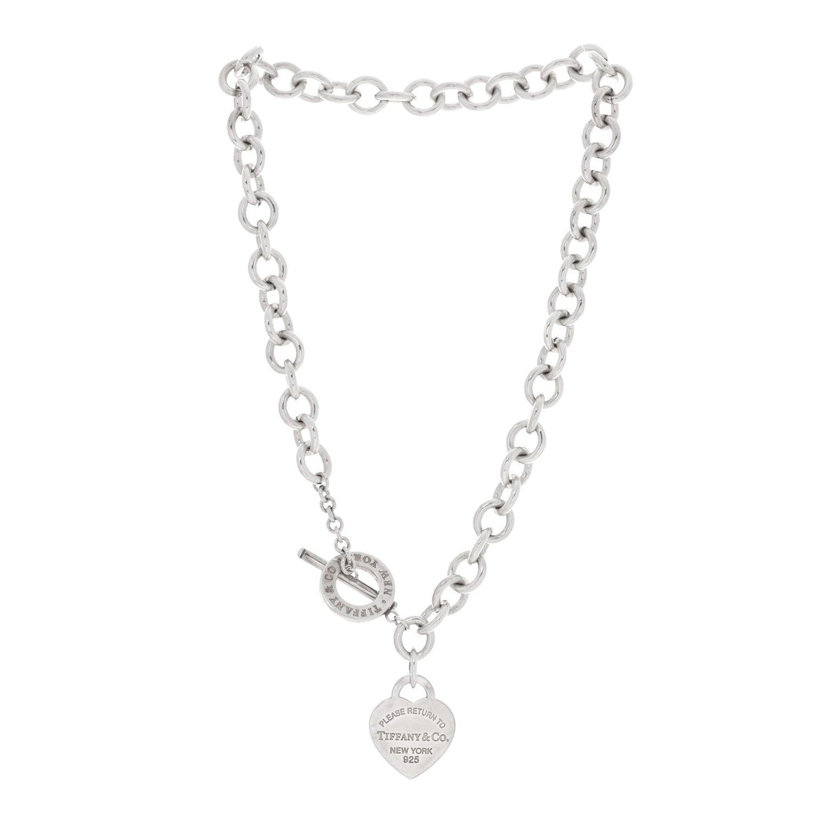 Sterling Silver Return to Tiffany Heart Tag Toggle Necklace