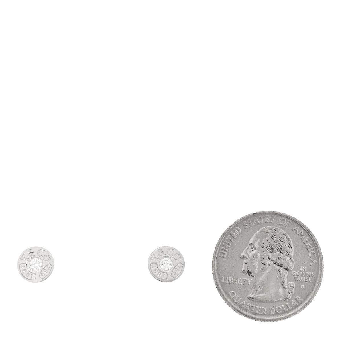 18K White Gold Diamond 1837 Circle Earrings