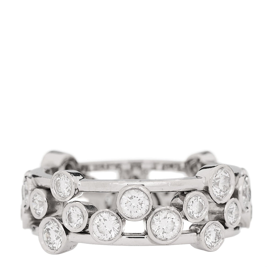 Platinum Diamond Bubble Band Ring 57 8