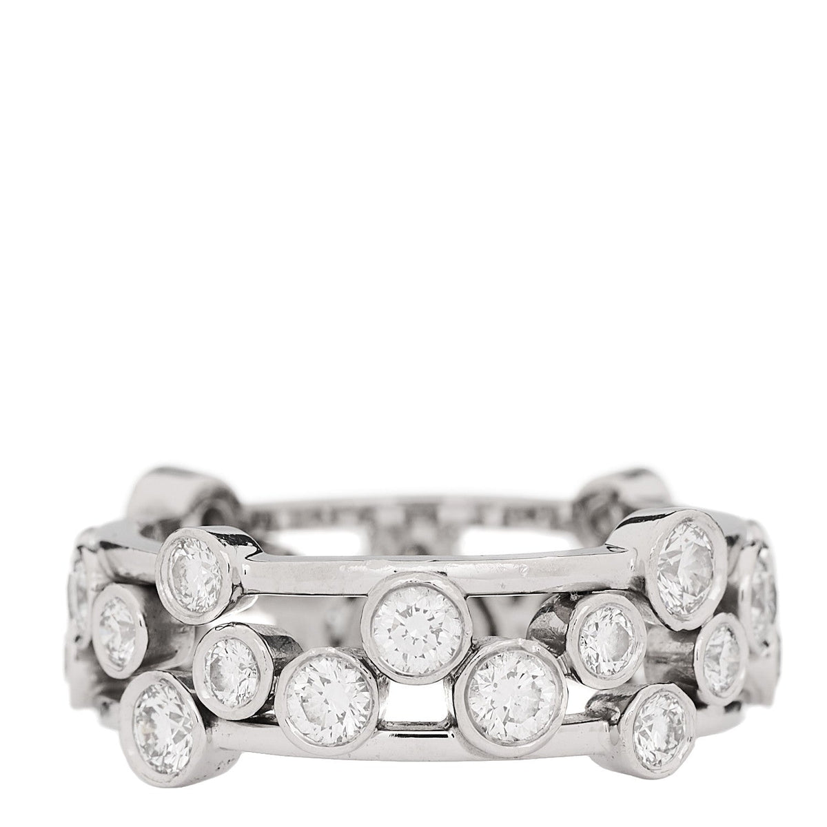 Platinum Diamond Bubble Band Ring 57 8