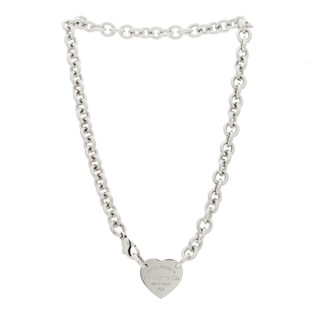 Sterling Silver Return to Tiffany Heart Tag Choker Necklace