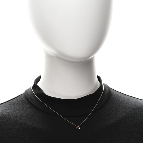 18K Rose Gold 7mm Elsa Peretti Open Heart Pendant Necklace