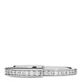 18K White Gold Diamond Lock Pave Ring 53 6.5