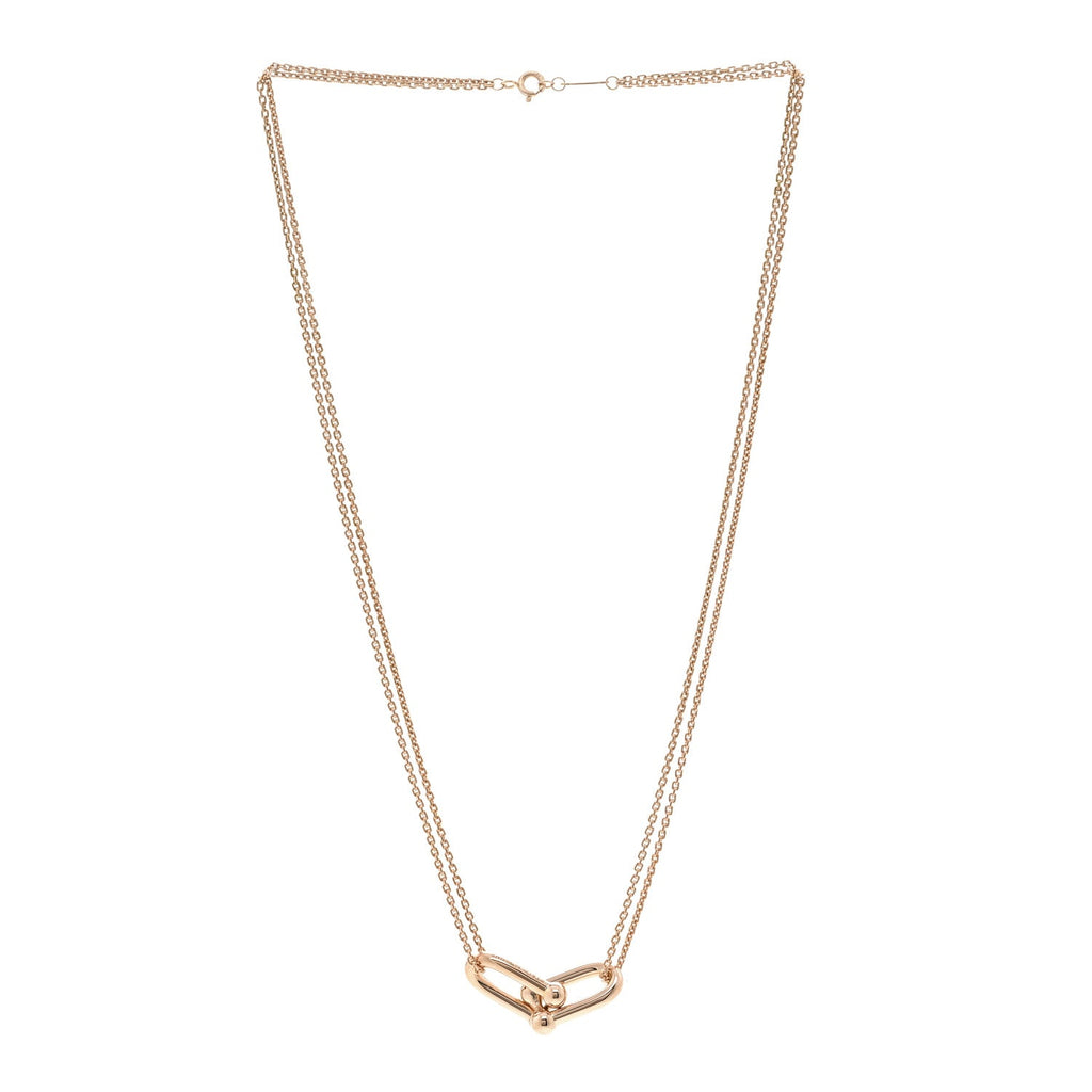 18K Rose Gold HardWear Double Link Pendant Necklace