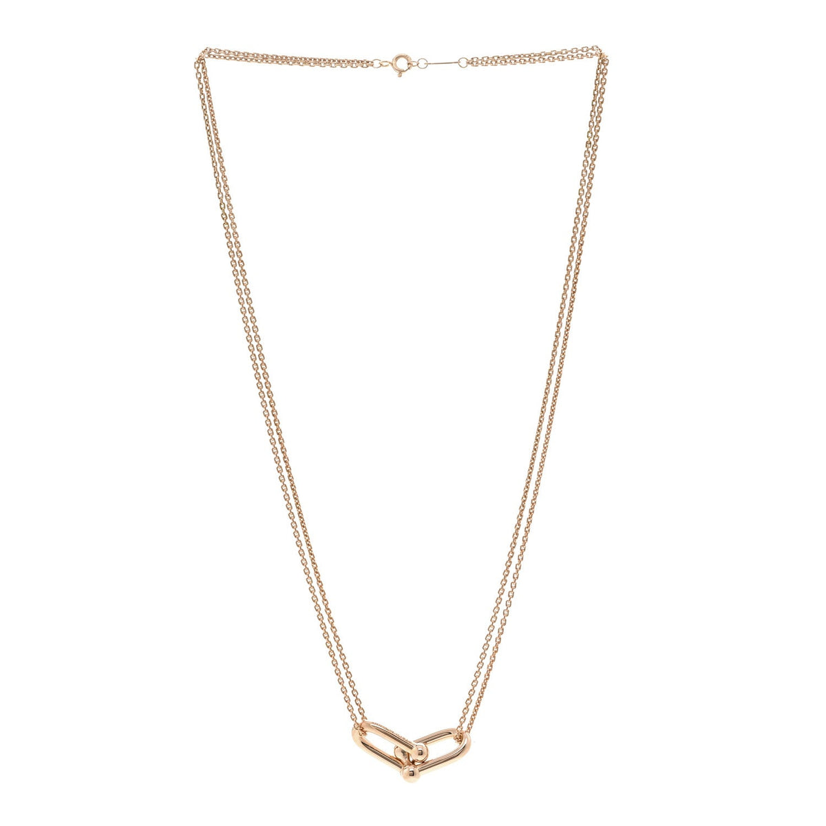 18K Rose Gold HardWear Double Link Pendant Necklace