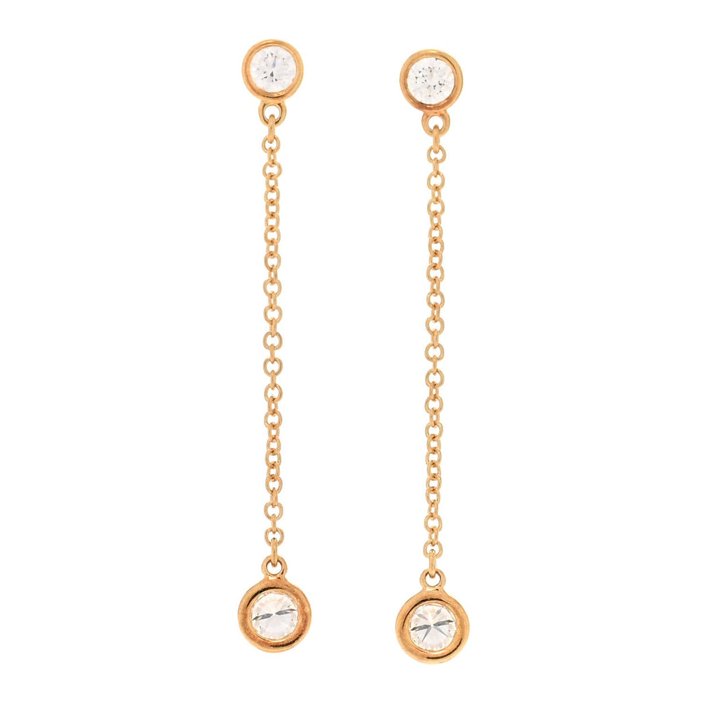 18K Yellow Gold Diamond .39ctw Elsa Peretti Diamonds by the Yard Drop Earrings