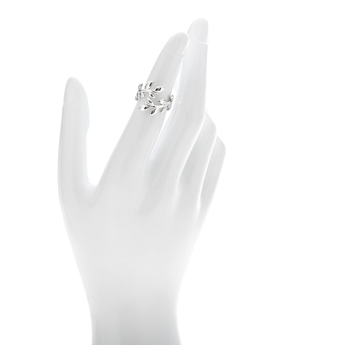 Sterling Silver Paloma Picasso Olive Leaf Bypass Ring 46 3.75