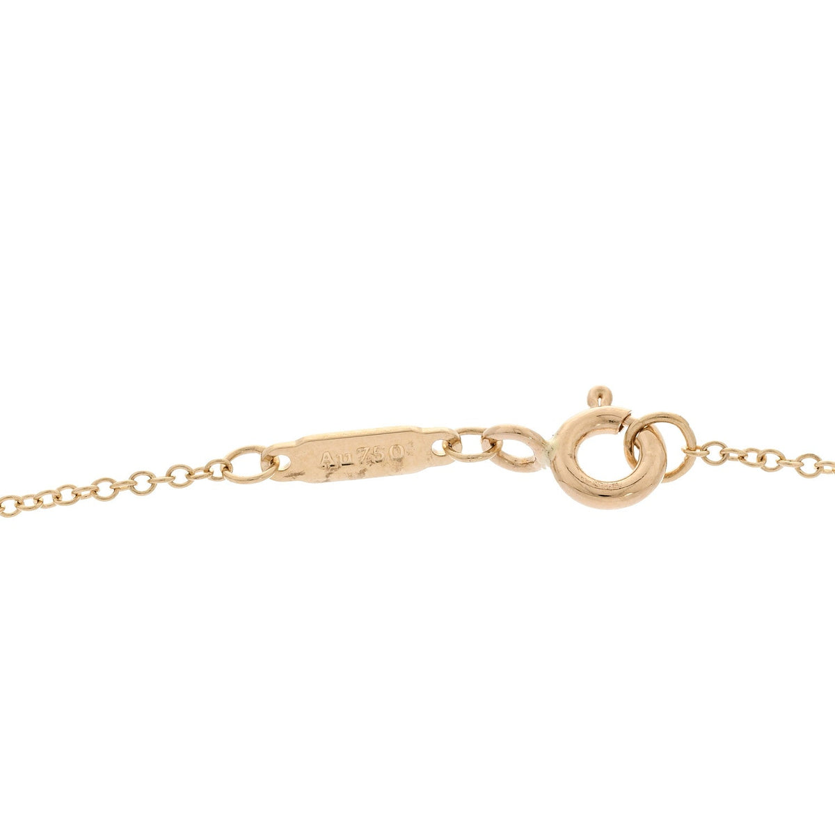 18K Yellow Gold Ampersand Arrow Heart Pendant Necklace
