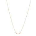 18K Rose Gold Diamond Mini T Smile Pendant Necklace