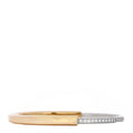 18K Yellow White Gold Diamond Tiffany Lock Half Pave Bangle Bracelet
