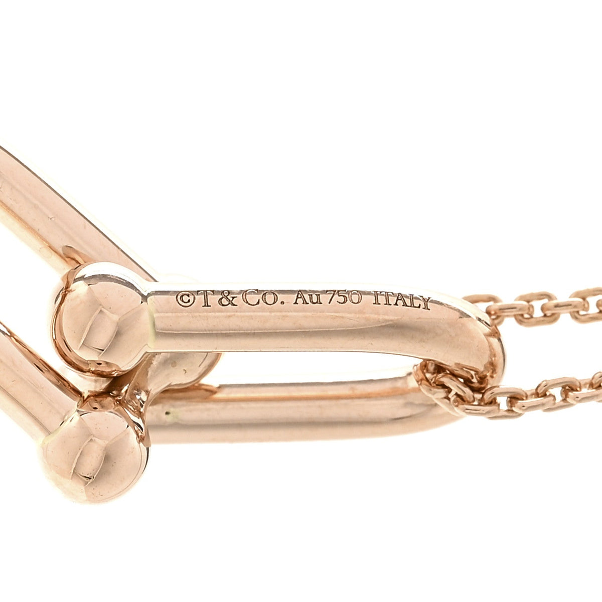18K Rose Gold HardWear Double Link Pendant Necklace