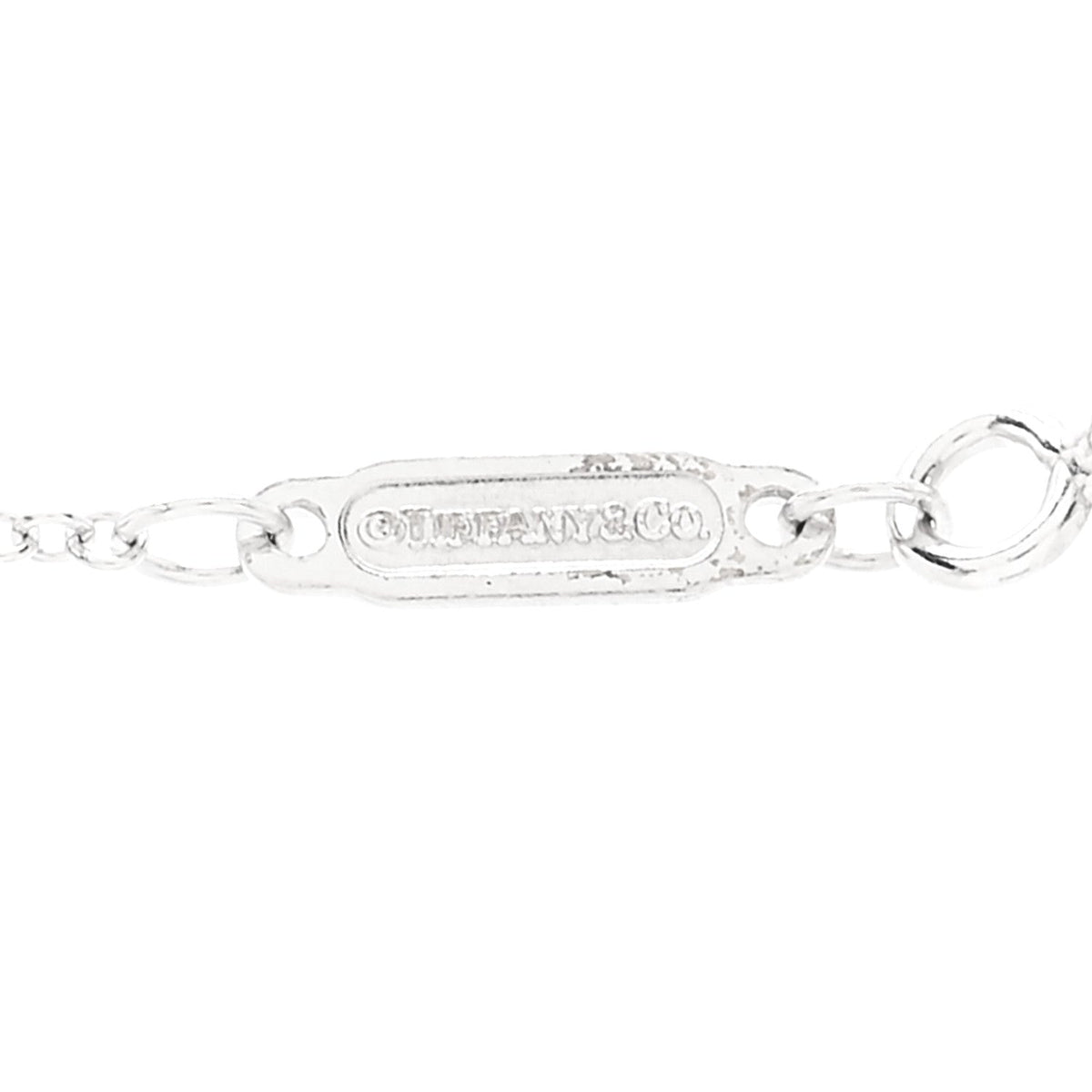 18K White Gold Diamond Large T Smile Pendant Necklace
