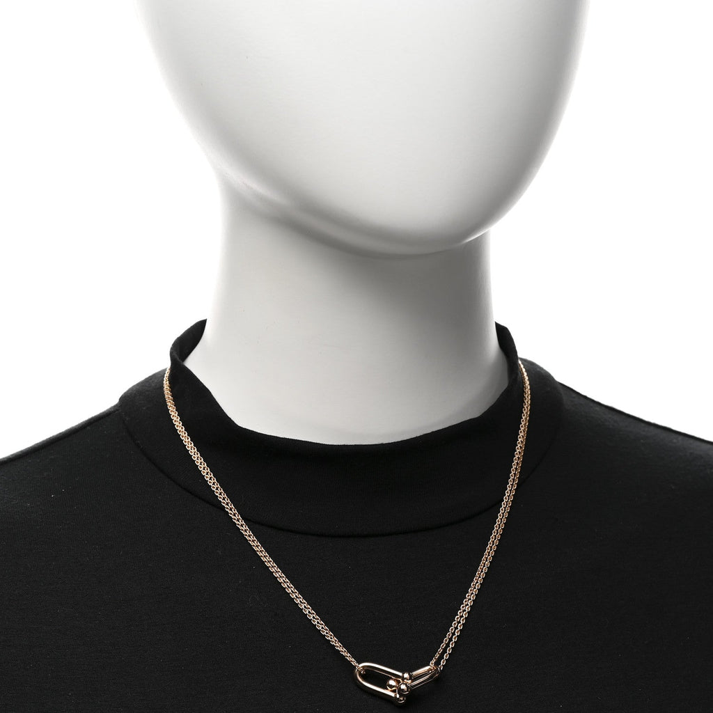 18K Rose Gold HardWear Double Link Pendant Necklace