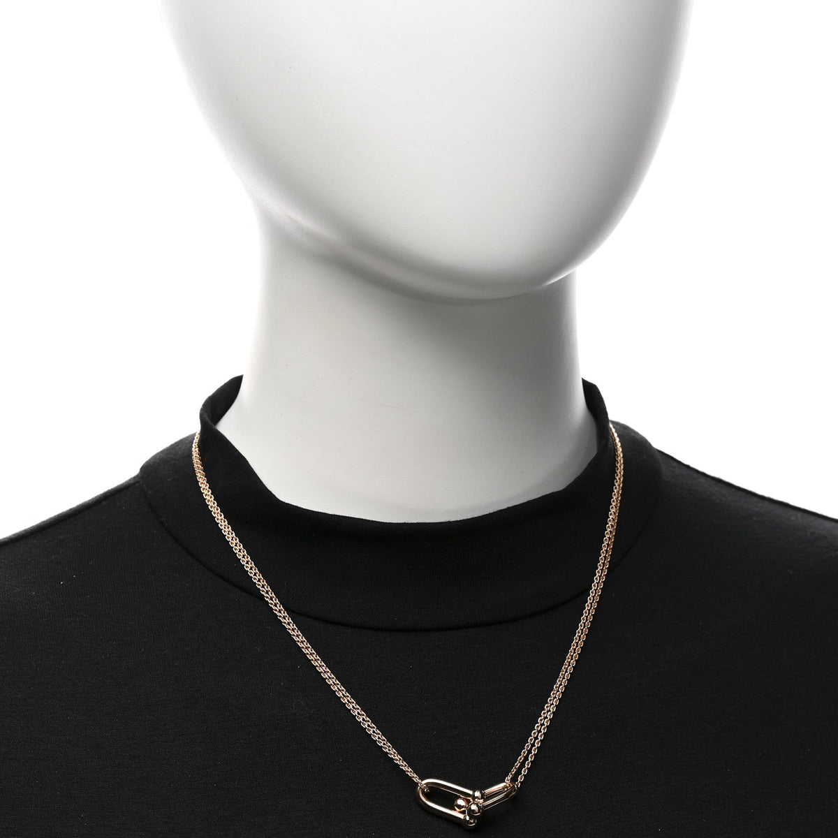 18K Rose Gold HardWear Double Link Pendant Necklace