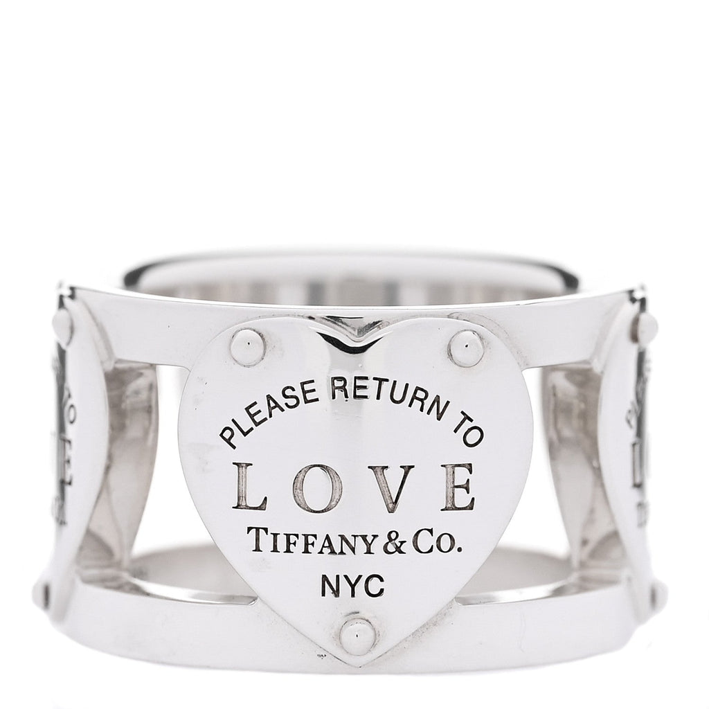 Sterling Silver Return to Tiffany Heart Wide Band Ring 47 4