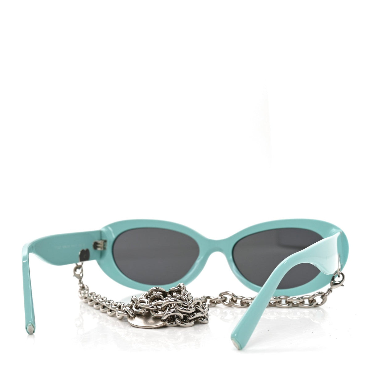 Acetate Return to Tiffany Oval Sunglasses TF 4221 Tiffany Blue Dark Gray