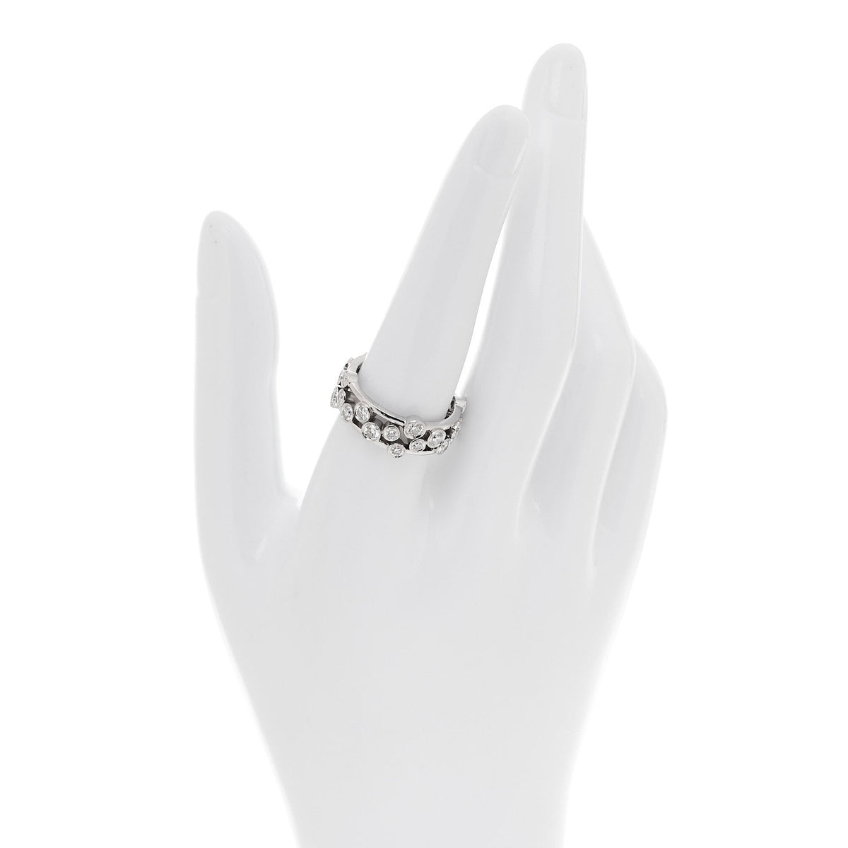Platinum Diamond Bubble Band Ring 57 8