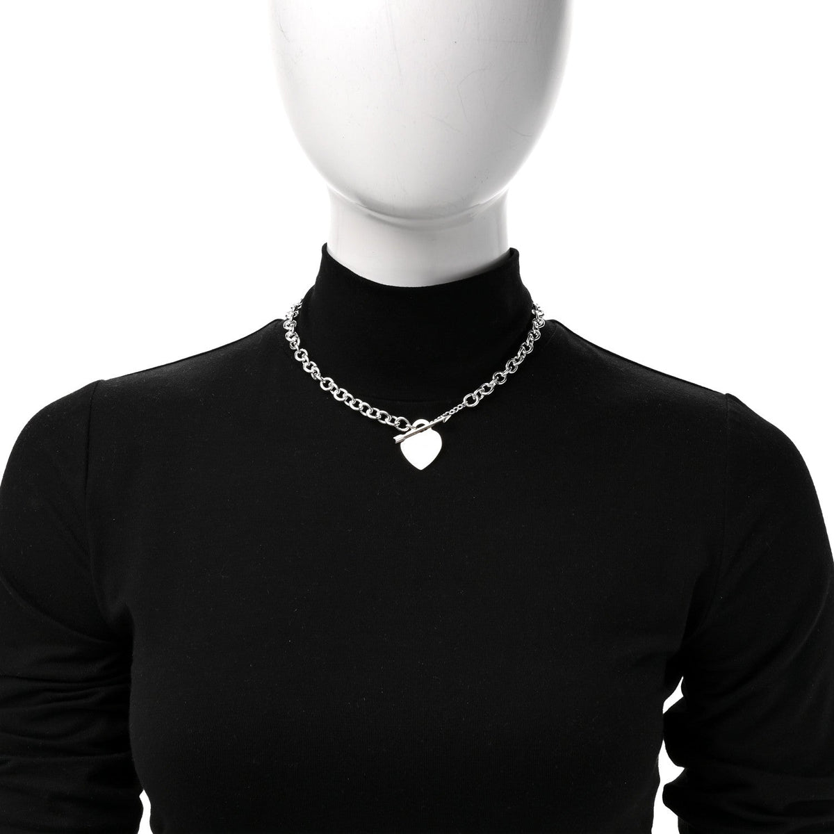 Sterling Silver Return to Tiffany Love Struck Heart Tag Necklace