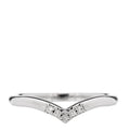 Platinum Diamond .03ctw V Band Ring 52 6