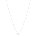 18K White Gold Diamond Metro Heart Pendant Necklace