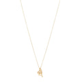 18K Yellow Gold Ampersand Arrow Heart Pendant Necklace